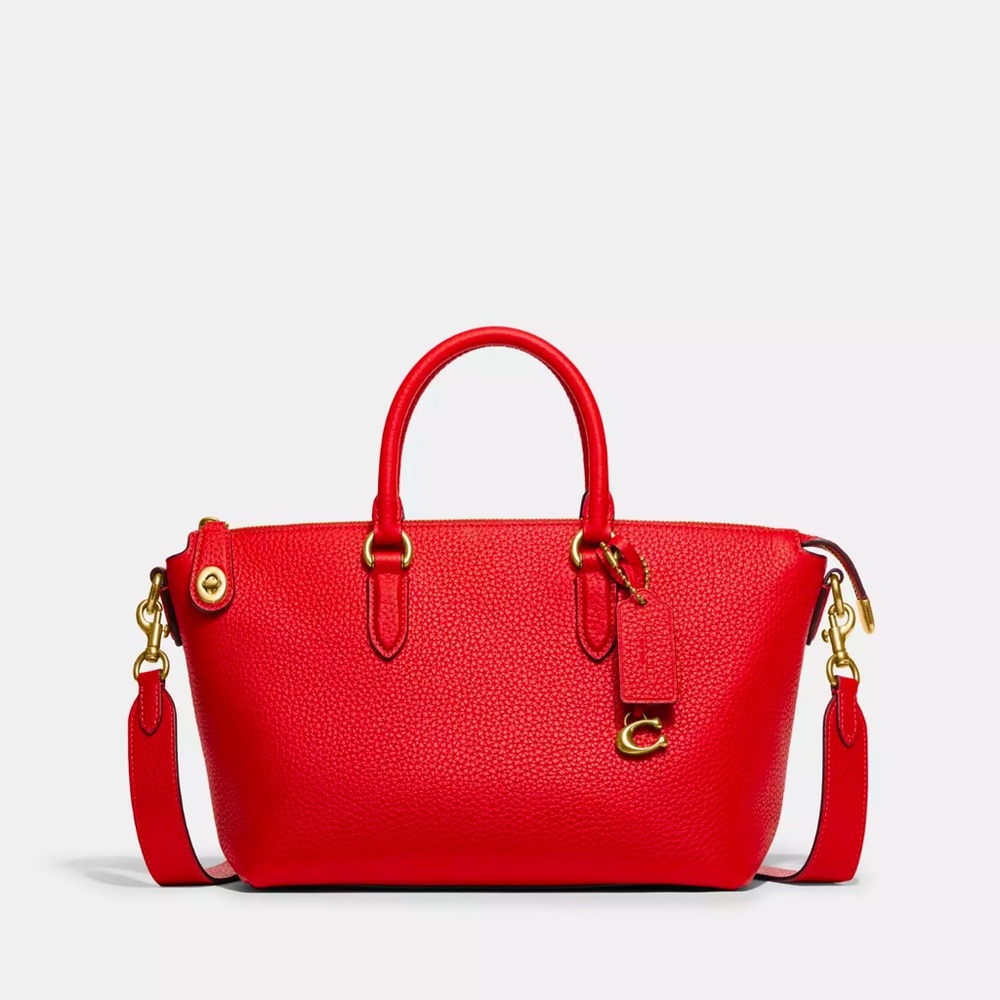 NWO Coach Cara Satchel Leather Crossbody Purse Handbag